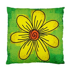 Flower Cartoon Painting Painted Standard Cushion Case (two Sides) by Celenk