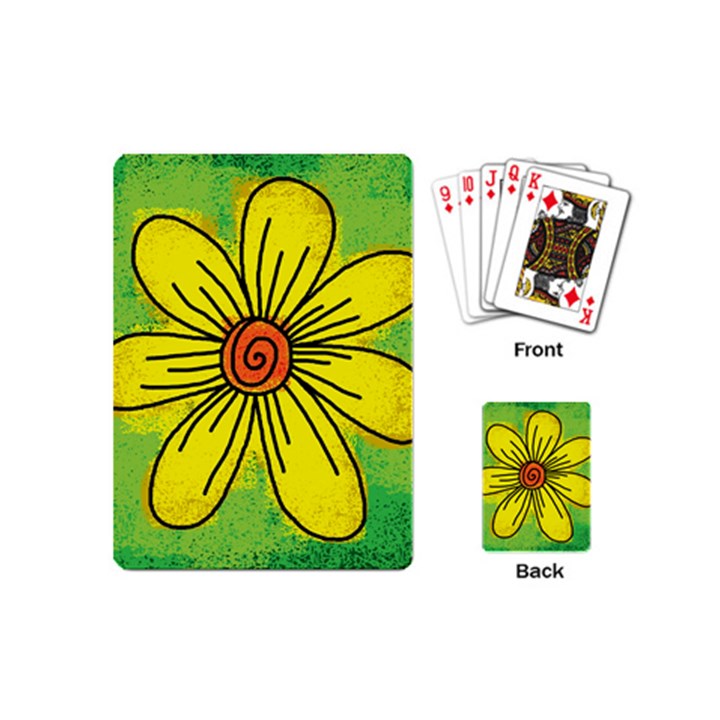 Flower Cartoon Painting Painted Playing Cards (Mini) 