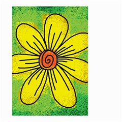 Flower Cartoon Painting Painted Small Garden Flag (two Sides) by Celenk