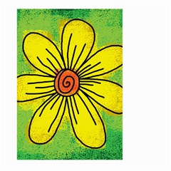 Flower Cartoon Painting Painted Large Garden Flag (two Sides) by Celenk