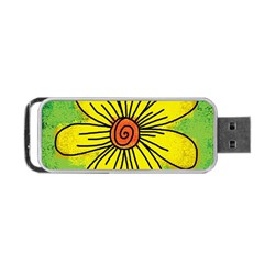 Flower Cartoon Painting Painted Portable Usb Flash (one Side) by Celenk