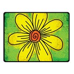 Flower Cartoon Painting Painted Double Sided Fleece Blanket (Small)  45 x34  Blanket Front