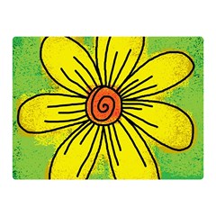 Flower Cartoon Painting Painted Double Sided Flano Blanket (mini)  by Celenk