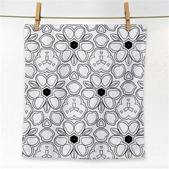 Pattern Zentangle Handdrawn Design Face Towel by Celenk