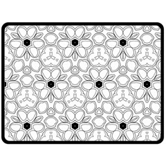 Pattern Zentangle Handdrawn Design Fleece Blanket (large)  by Celenk