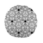 Pattern Zentangle Handdrawn Design Standard 15  Premium Flano Round Cushions Front