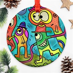 Painting Painted Ink Cartoon Ornament (round) by Celenk