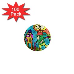 Painting Painted Ink Cartoon 1  Mini Magnets (100 Pack)  by Celenk