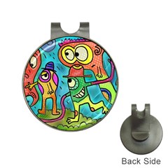 Painting Painted Ink Cartoon Hat Clips With Golf Markers by Celenk