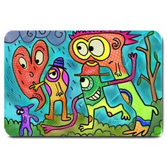 Painting Painted Ink Cartoon Large Doormat  by Celenk