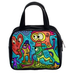 Painting Painted Ink Cartoon Classic Handbags (2 Sides) by Celenk