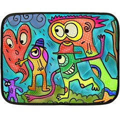 Painting Painted Ink Cartoon Double Sided Fleece Blanket (mini)  by Celenk