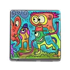 Painting Painted Ink Cartoon Memory Card Reader (square) by Celenk