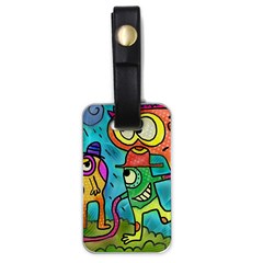 Painting Painted Ink Cartoon Luggage Tags (one Side)  by Celenk