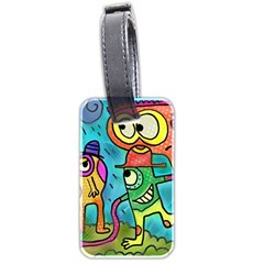 Painting Painted Ink Cartoon Luggage Tags (two Sides) by Celenk