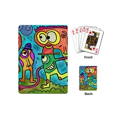 Painting Painted Ink Cartoon Playing Cards (mini)  by Celenk