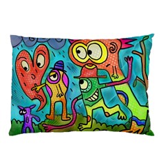 Painting Painted Ink Cartoon Pillow Case (two Sides) by Celenk