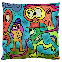 Painting Painted Ink Cartoon Standard Flano Cushion Case (one Side) by Celenk