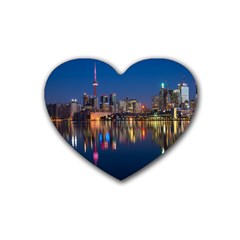 Buildings Can Cn Tower Canada Heart Coaster (4 Pack)  by Celenk