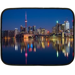 Buildings Can Cn Tower Canada Fleece Blanket (mini) by Celenk