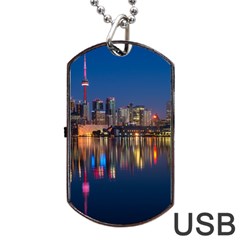 Buildings Can Cn Tower Canada Dog Tag Usb Flash (one Side) by Celenk