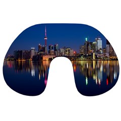 Buildings Can Cn Tower Canada Travel Neck Pillows by Celenk