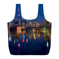 Buildings Can Cn Tower Canada Full Print Recycle Bags (l)  by Celenk