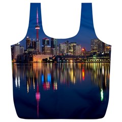 Buildings Can Cn Tower Canada Full Print Recycle Bags (l)  by Celenk