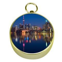 Buildings Can Cn Tower Canada Gold Compasses by Celenk