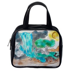 Doodle Sketch Drawing Landscape Classic Handbags (one Side) by Celenk