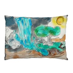 Doodle Sketch Drawing Landscape Pillow Case by Celenk