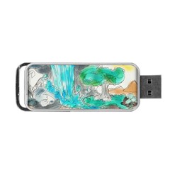 Doodle Sketch Drawing Landscape Portable Usb Flash (one Side) by Celenk