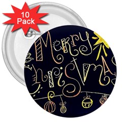 Chalk Chalkboard Board Frame 3  Buttons (10 Pack)  by Celenk