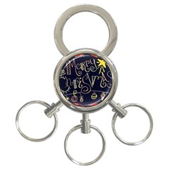 Chalk Chalkboard Board Frame 3-ring Key Chains by Celenk