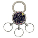 Chalk Chalkboard Board Frame 3-Ring Key Chains Front