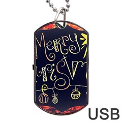 Chalk Chalkboard Board Frame Dog Tag Usb Flash (one Side) by Celenk