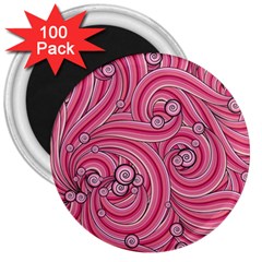 Pattern Doodle Design Drawing 3  Magnets (100 Pack) by Celenk