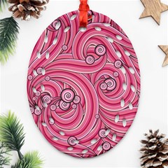 Pattern Doodle Design Drawing Ornament (oval Filigree) by Celenk