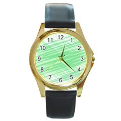 Dirty Dirt Structure Texture Round Gold Metal Watch by Celenk