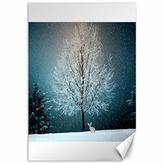 Winter Wintry Snow Snow Landscape Canvas 12  X 18   by Celenk