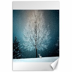 Winter Wintry Snow Snow Landscape Canvas 24  X 36  by Celenk