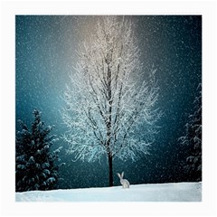 Winter Wintry Snow Snow Landscape Medium Glasses Cloth (2-side) by Celenk