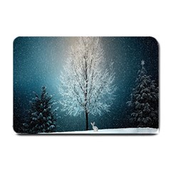 Winter Wintry Snow Snow Landscape Small Doormat  by Celenk