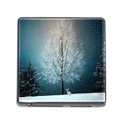 Winter Wintry Snow Snow Landscape Memory Card Reader (square) by Celenk