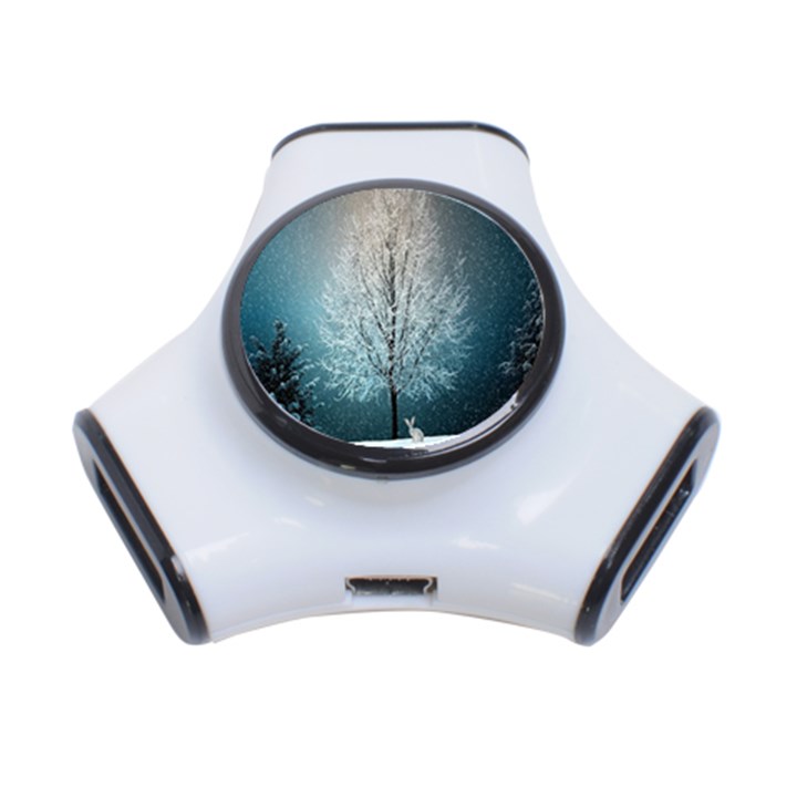 Winter Wintry Snow Snow Landscape 3-Port USB Hub