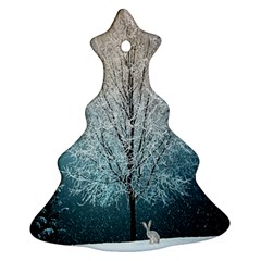 Winter Wintry Snow Snow Landscape Ornament (christmas Tree)  by Celenk