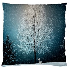 Winter Wintry Snow Snow Landscape Large Cushion Case (two Sides) by Celenk