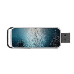 Winter Wintry Snow Snow Landscape Portable Usb Flash (two Sides) by Celenk