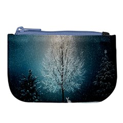 Winter Wintry Snow Snow Landscape Large Coin Purse by Celenk