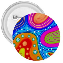 Abstract Pattern Painting Shapes 3  Buttons